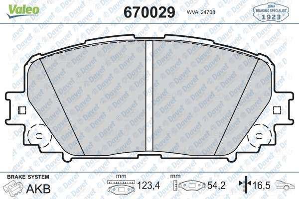VALEO 670029 Disk Fren Balata On Toyota Yaris Iii  ####